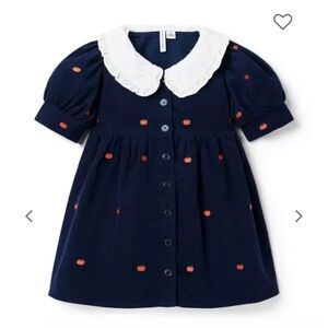 Janie and Jack Embroidered Pumpkin Dress Size 7
